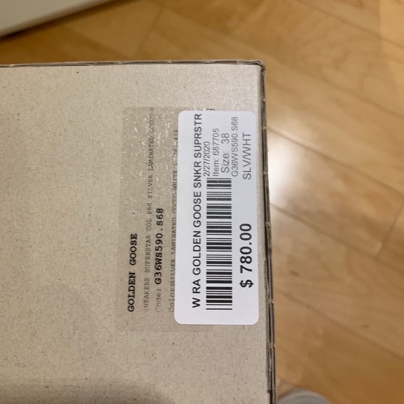 GOLDEN GOOSE SUPERSTAR SILVER LAMINATED COCCO - Picture 5 of 11